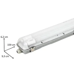 Kit de Réglette LED IP65 + 2 Tube Néon LED 150cm T8 22W - Blanc Chaud 2300K - 3500K - SILAMP
