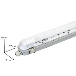 Kit de Réglette LED IP65 + Tube Néon LED 150cm T8 22W (Pack de 6) - Blanc Froid 6000K - 8000K - SILAMP