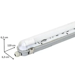 Kit de Réglette LED IP65 + Tube Néon LED 120cm T8 18W (Pack de 6) - Blanc Froid 6000K - 8000K - SILAMP