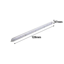 Kit de Réglette LED étanche + Tube Néon LED 120cm T8 18W - Blanc Froid 6000K - 8000K - SILAMP