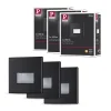 Kit Encastré mural LED Edge Kit de 3 carré 80x80mm 3x1,2W 3x50lm 230V 2700K Noir mat