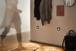 Kit Encastré mural LED Edge Kit de 3 80x80mm 3x1,2W 3x25lm 230V 2700K Noir mat