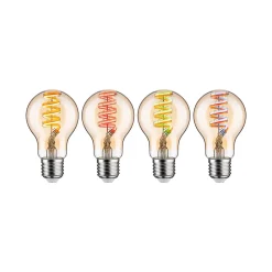 Kit Filament 230 V Ampoule LED 5x470lm 5x6,3W RGBW+ gradable Doré