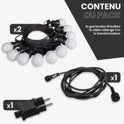 Kit Guirlande Guinguette 20M Blanche