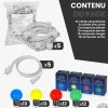 Kit Guirlande Guinguette 50m IP 65 Multicolore Cable Blanc