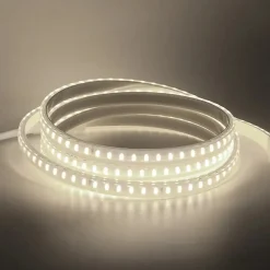 Kit Ruban LED 220v 10M blanc neutre 4000K étanche IP65 avec fixations fournies, intérieur et extérieur