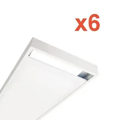 Kit Saillie BLANC pour Panneau LED 120x30 Slim (Pack de 6) - SILAMP
