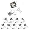 Kit Spot LED - SILUMEN - GU10 - 6W - Blanc Froid 6000K - Pack de 10 ampoules