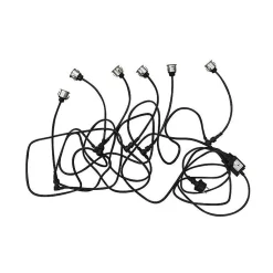 Kit Spot LED Terrasse - 6x0,6W - 12V - 4000K - Rond - IP67 - Aluminium