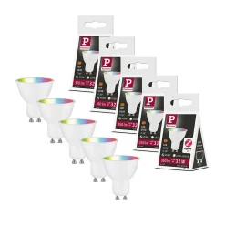 Kit Standard 230 V Réflecteur LED GU10 5x350lm 5x4,8W RGBW+ gradable Blanc dépoli