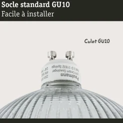 Kit Standard 230 V Réflecteur LED QPAR111 GU10 3x425lm 3x6,5W 2700K gradable Argent