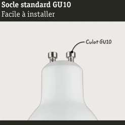 Kit Standard 230 V Réflecteur LED GU10 Kit de 3 3x460lm 3x7W 2700K gradable Blanc dépoli