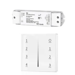 Kit Variateur Tactile Monochrome Sans Fil 4 Zones et Dimmer RF - SILAMP
