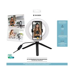 Kit Vlogging et Photographie Grand modèle avec trépied Ø20cm noir Bigben