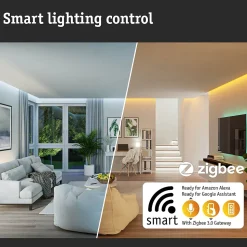 Kits de démarrage Smart Home Zigbee 3.0 Ampoule LED Filament G95 RGBW + Gateway smik + Interrupteur