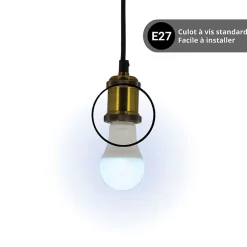 KOZii - Ampoule LED connectée KOZii, éclairage blancs + couleurs, E27 A60 Opaque 9W - KE806GRVBCCT