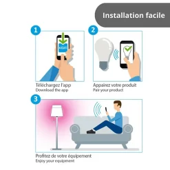 KOZii - Ampoule LED connectée KOZii, éclairage blancs + couleurs, GU10 Spot 5W Variation de couleur et luminosité - KG50SRVBCCT