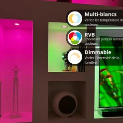 KOZii - Pack de 3 Spots LED connectés, culot GU10, variation de couleur - KPACK3G50SRVBCCT