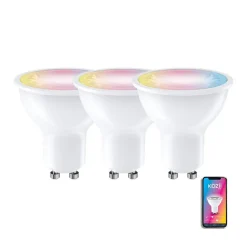 KOZii - Pack de 3 Spots LED connectés, culot GU10, variation de couleur - KPACK3G50SRVBCCT