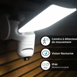KOZii - Projecteur mural connecté avec caméra intégrée KOZII Détecteur de mouvement 2200 lumens Blanc froid - KPRCAM2000