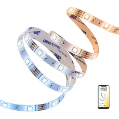 KOZii - Ruban LED connecté KOZii, 2m, multi-blancs, Variation de température de lumière et d'intensité - KLSAK2CCT