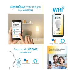 KOZii - Ruban LED connecté KOZii, 2m, multi-blancs, Variation de température de lumière et d'intensité - KLSAK2CCT