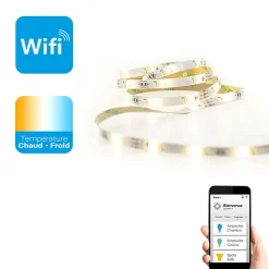 KOZii - Ruban LED connecté KOZii, 2m, multi-blancs, Variation de température de lumière et d'intensité - KLSAK2CCT