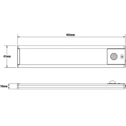 LACTEA XL : Lampe LED rechargeable sous meuble 40 cm, 150 lumens, avec CCT. Argent