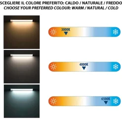 LACTEA XL : Lampe LED rechargeable sous meuble 40 cm, 150 lumens, avec CCT. Argent