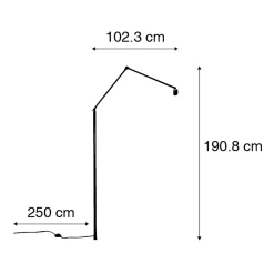 Lampadaire à bras en acier - Editor