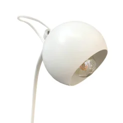 Lampadaire 126 cm fin en métal blanc et abat-jour rond - PIXAR 8488