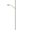 Lampadaire / lampe de lecture ZENITH en métal avec LED intégré - Or Mat / Laiton - Lucide
