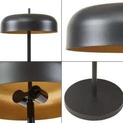 Lampadaire à pied Barton 2 x E27 159 cm noir lux.pro