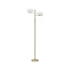 Lampadaire 2 Sphères "Glamy" 180cm Blanc & Or