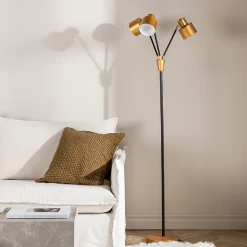 Lampadaire 3 Spots en Métal 
