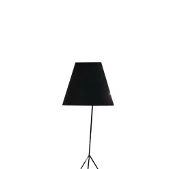 Lampadaire abat-jour noir et trépied original moyen modèle - SHINE M