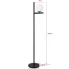 Lampadaire Aberdaron E27 hauteur 154 cm noir blanc lux.pro