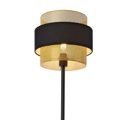 Lampadaire Albans E27 160 x 30 cm noir doré lux.pro