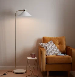 Lampadaire Apennin GoodHome crème E27 IP20 l.35 x H.160 cm