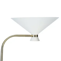Lampadaire Apennin GoodHome crème E27 IP20 l.35 x H.160 cm