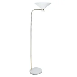 Lampadaire Apennin GoodHome crème E27 IP20 l.35 x H.160 cm