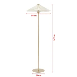 Lampadaire Appledore E27 métal 147 cm or / blanc lux.pro