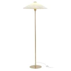 Lampadaire Appledore E27 métal 147 cm or / blanc lux.pro