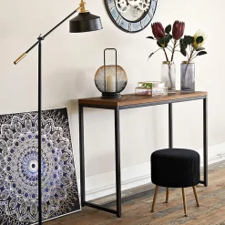 Lampadaire arc Flower noir - métal H155 cm - Atmosphera
