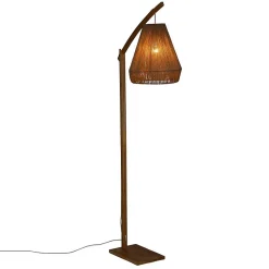 Lampadaire arc Palm - bambou H158 cm - Atmosphera
