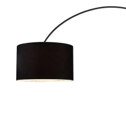 Lampadaire arqué Alacrane E27 L.190xH.220cm noir mat Goodhome