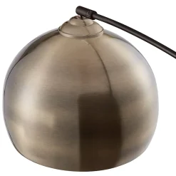 Lampadaire arqué avec abat-jour cloche en métal, jaune Teamson Home