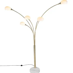 Lampadaire Art déco doré 5 lumières - Sixties Marmo