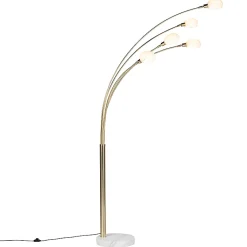 Lampadaire Art déco doré 5 lumières - Sixties Marmo
