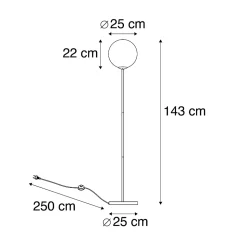 Lampadaire Art déco en laiton avec verre vert - Pallon